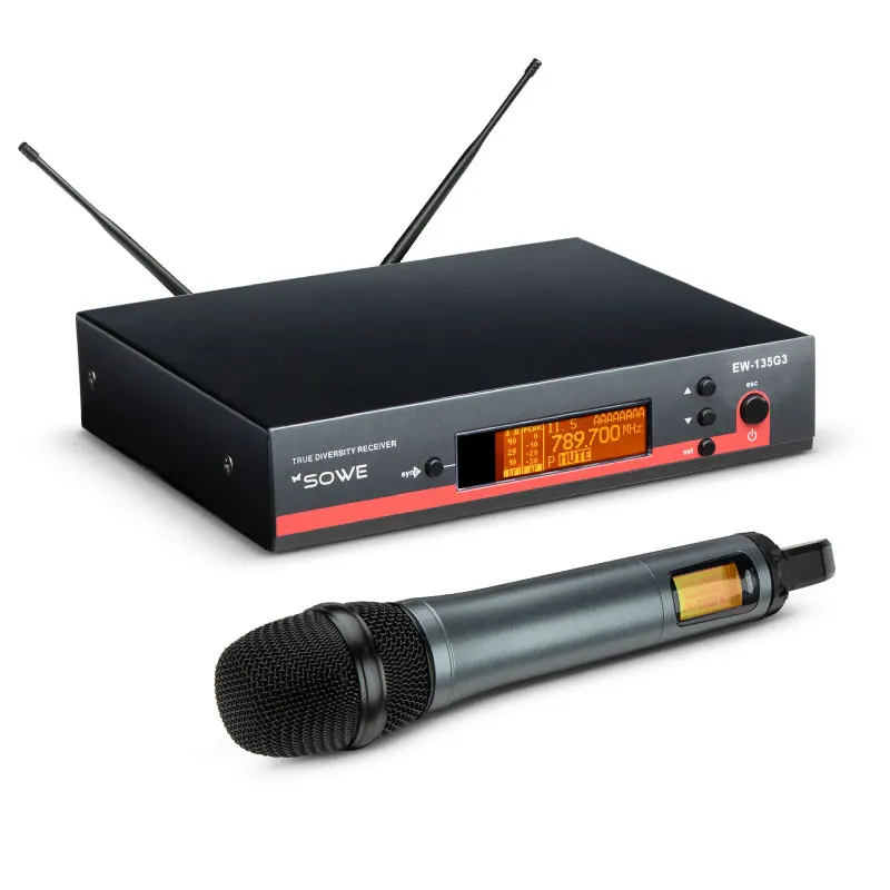 Stage performance with FM single channel wireless microphone