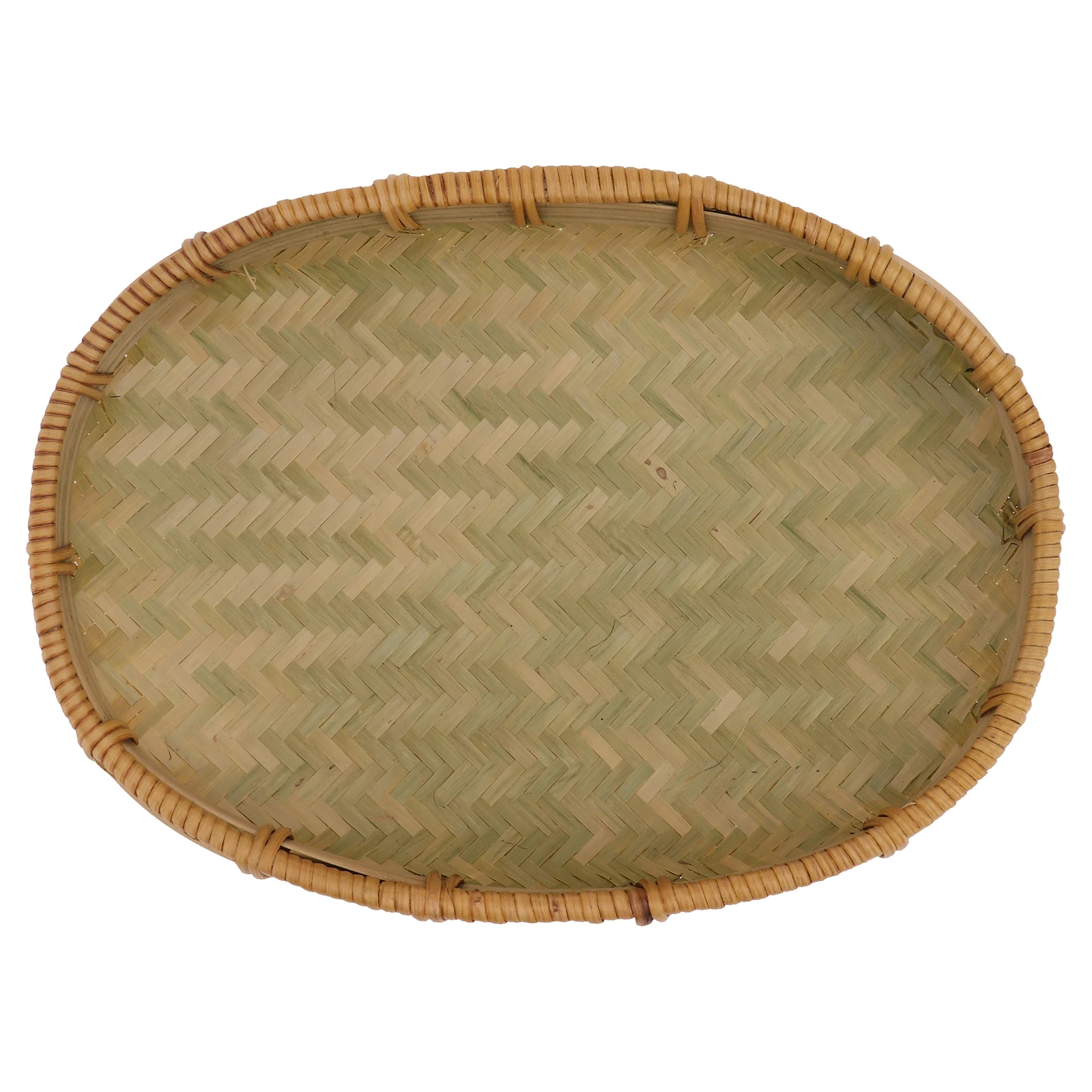 

1pc Bamboo-woven Basket Handmade Cover Woven Snacks Hand-woven Storage Bread Pastry Decorative Household Kitchen Bar
