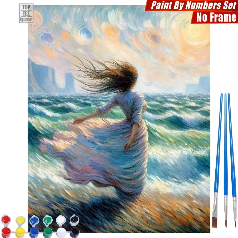 

Набор для рисования по номерам «Турбулентное море» — Звездное вихревое небо, семейные занятия, подарок на Хэллоуин для папы