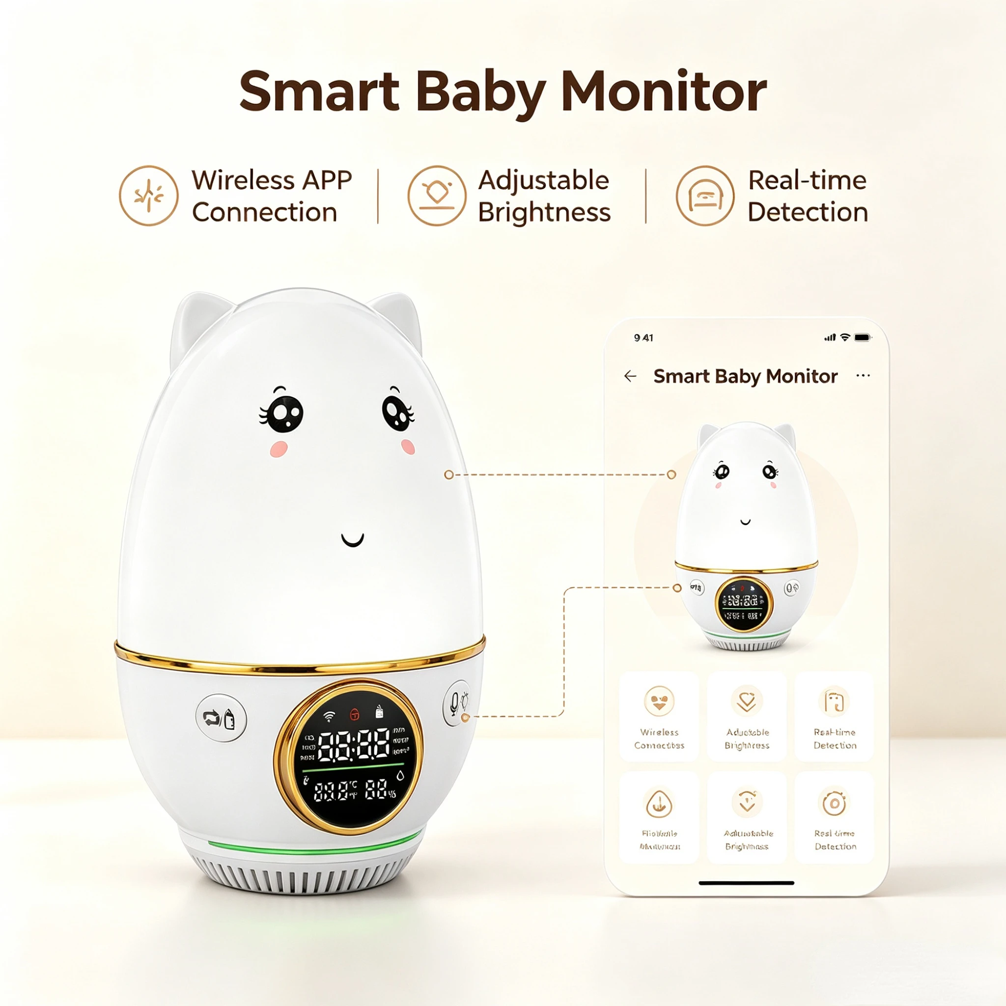 HoldPeak Baby Monitor CO₂±50pp - Baby Nursery Co review and price