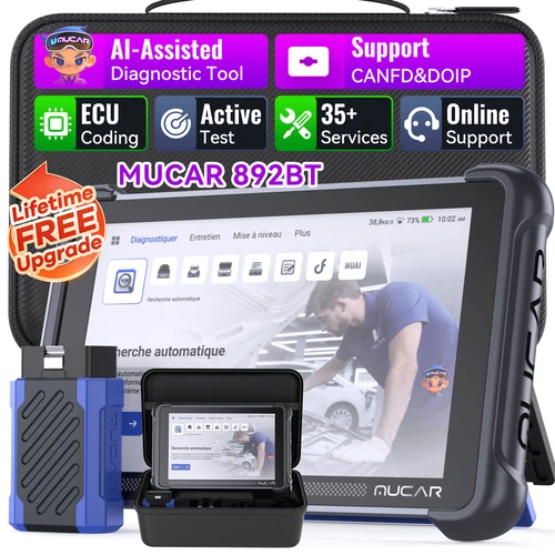 Imagen 1 del producto Herramienta de Diagnóstico OBD2 MUCAR 892BT con Actualización Gratuita de por Vida, CAN FD DOIP, Diagnóstico de Todos los Sistemas, 35 Funciones de Reinicio, Codificación ECU, Control Bidireccional