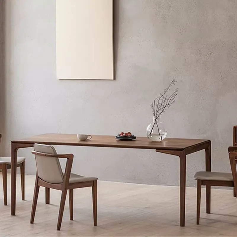 

Solid Wood Rectangular Table Vintage Light Luxury Dining Table