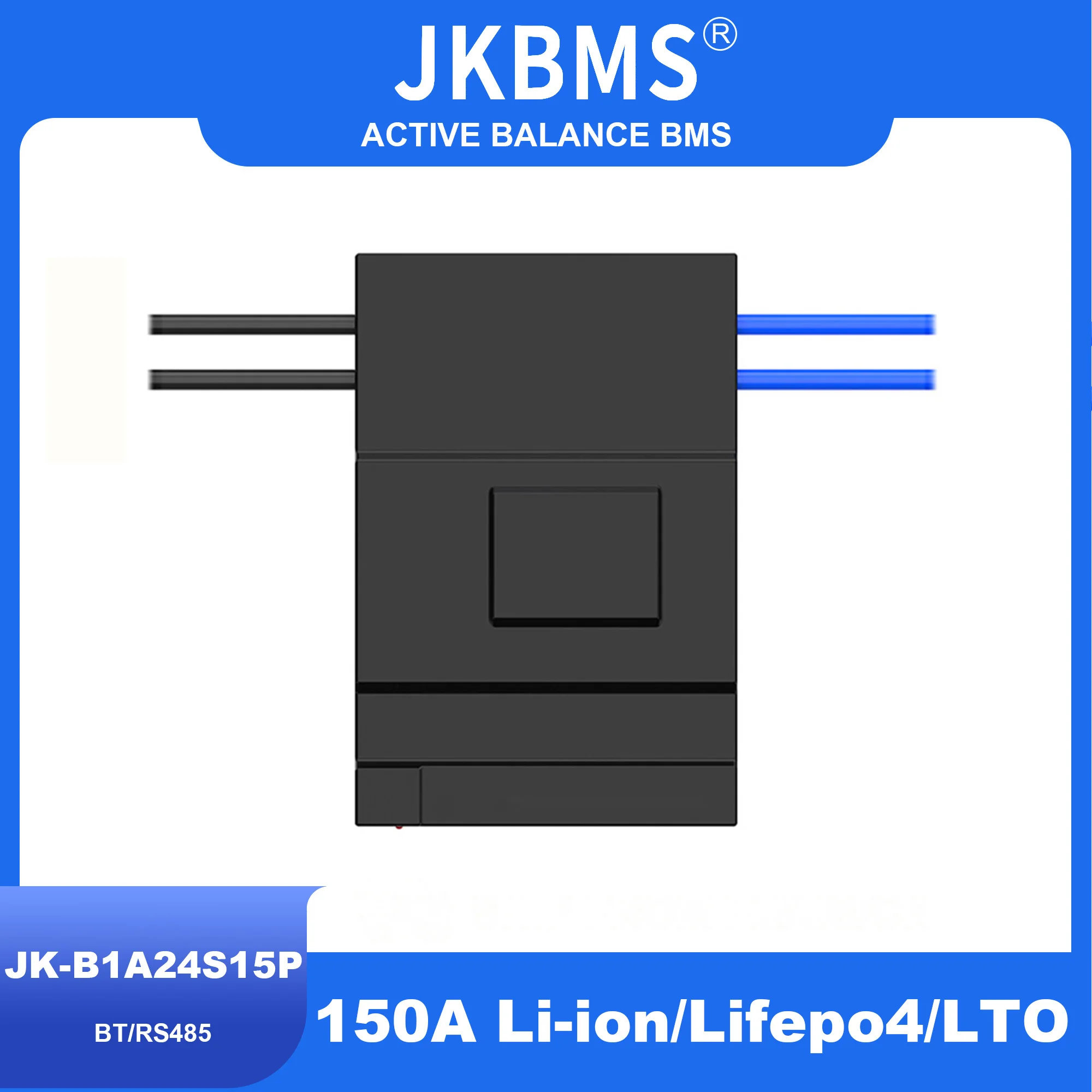 

JKBMS 1A Active Balance Bms 150A CANBUS Rs485 BT 36V 48V 60V Li-Ion Lto battery 18650 battery lifepo4 battery storage