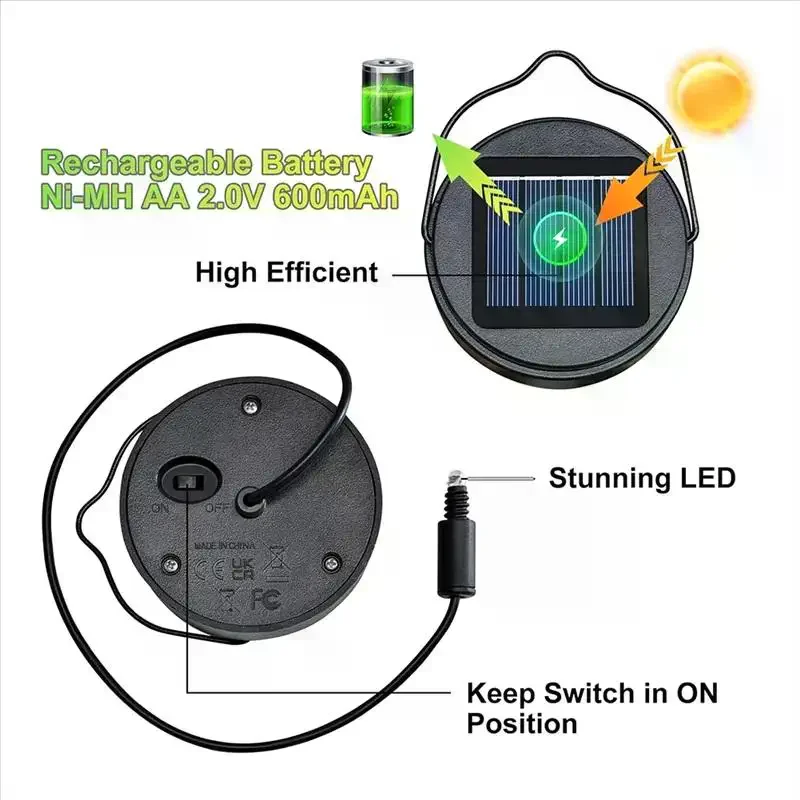 1pc 600Mah Solar Panel Replacement Tops Waterproof Outdoor Lighting DIY For Garden Yard Patio Decoration Lanterns Lights