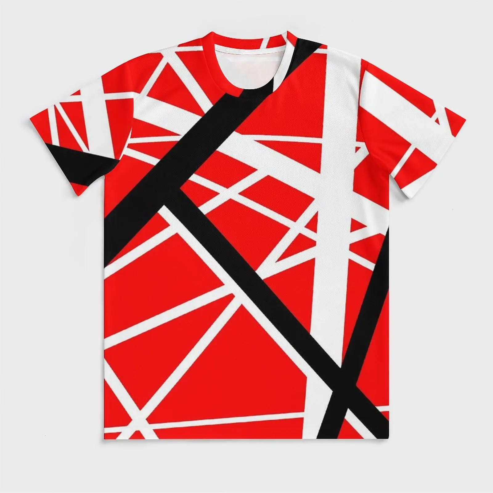 Van Halen T-Shirt Red Black and White Line Art Trendy T Shirts Short-Sleeve Graphic Tshirt Hot Sale Beach EMO Oversized Tees