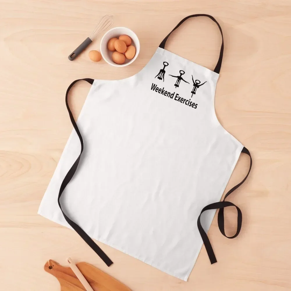 Weekend exercises Apron Barista Customizable Woman Kitchens Accessories Nursing Apron