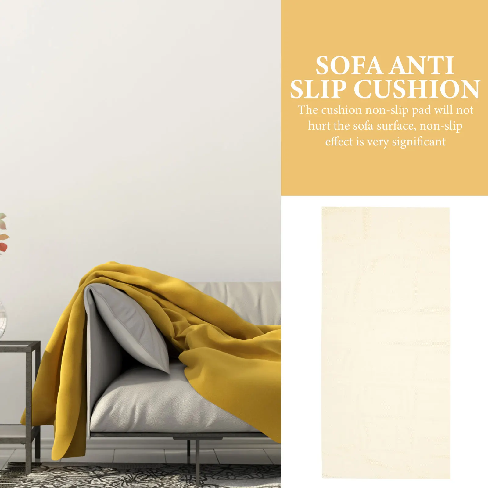 Almohadilla de pegamento suave antideslizante, manija para muebles, alfombrilla antideslizante para sofá, cojines para sofá, color Beige