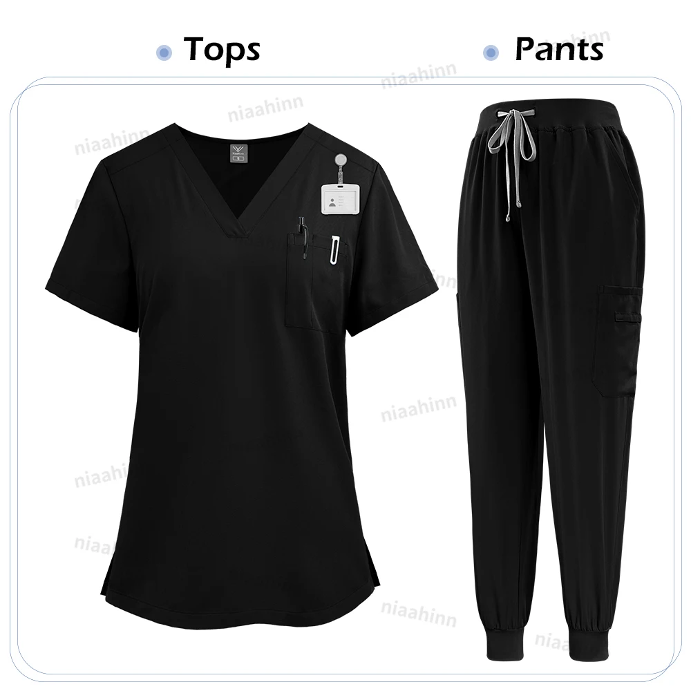 Medizinische Kleidung für Frauen, Scrubs, Jogger-Sets, Stillhosen, OP-Kittel, hochwertige medizinische Uniformen, Großhandel, Schönheitsuniform – Detail 12