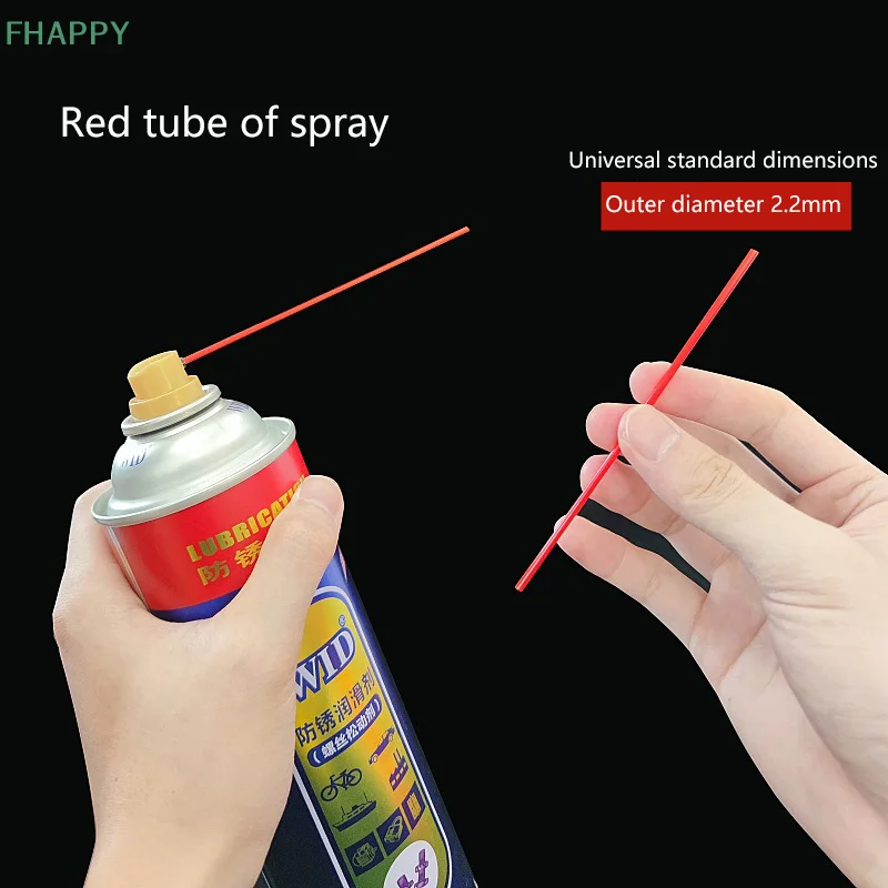 Buse de pulvérisation de type arc-en-ciel rouge, petit tube d'agent de livres, outil en carbone à intervalles, vanne d'accélérateur, usage spécial