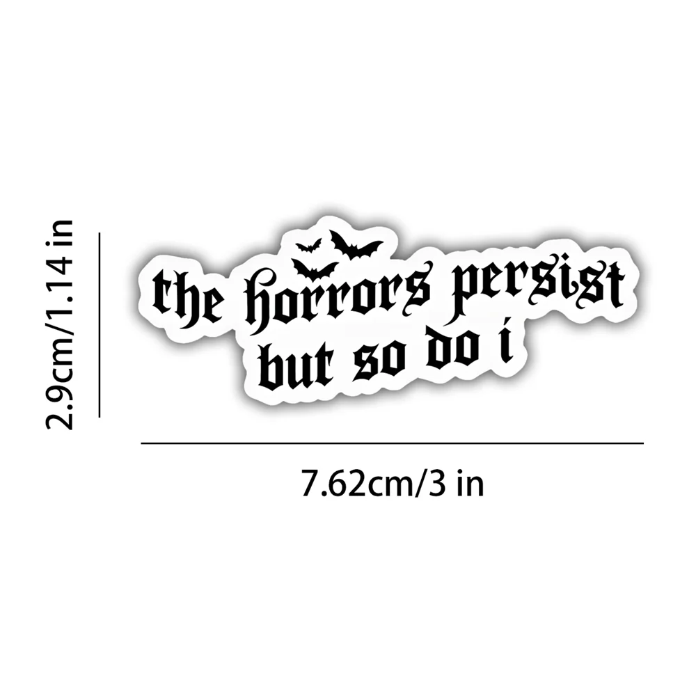 10 قطعة من ملصقات الرعب ولكن ذلك أفعل ذلك ملصقًا للعناية الذاتية ملهمًا مناسب للهواتف المحمولة وزجاجات مياه السيارات وما إلى ذلك