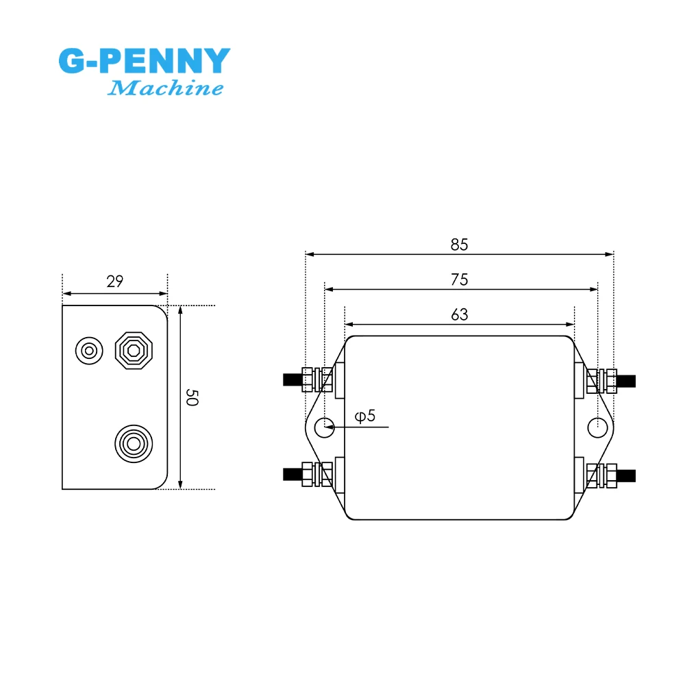 G-Penny Free Shipping OMNICOM Filter Switch Power Supply Filter 110v 220v 50/60Hz CW4L2-3/6/10/20/30A-S Power Supply Wave Filter