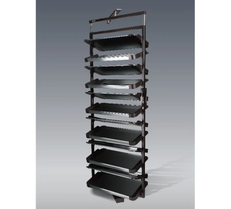 

Kitchen cabinet hardware glass aluminum alloy storage big monster linkage high cabinet basket
