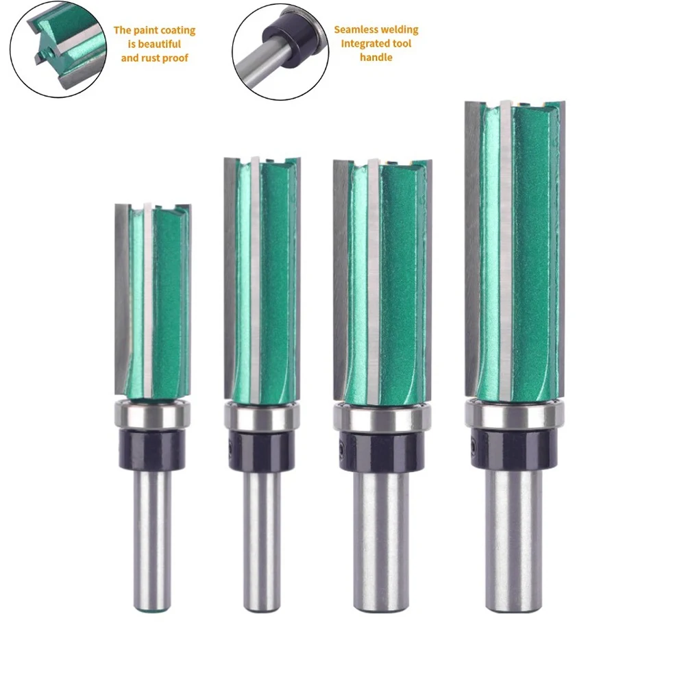 8/12mm Shank Cutter Router Bit Trimming Woodworking Milling Cutter Four Blades For Hand Making A Drawer