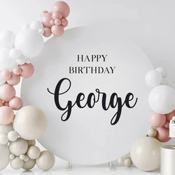 Happy Birthday Vinyl Wall Decal with Personalised Name Birthday Custom Wall Sticker for Birthday Party Decoration Sticker S286