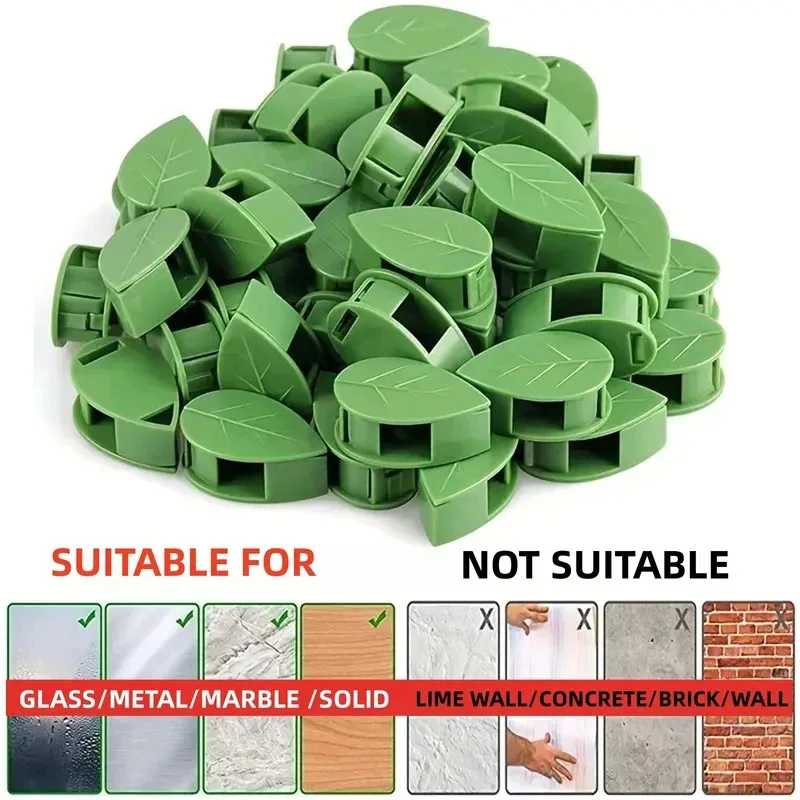 10-60pcs Plant Stand Invisible Plant Wall Climbing Device Vine Bracket Fixed Buckle Leaf Clip Traction Rack Garden Supplies Hook