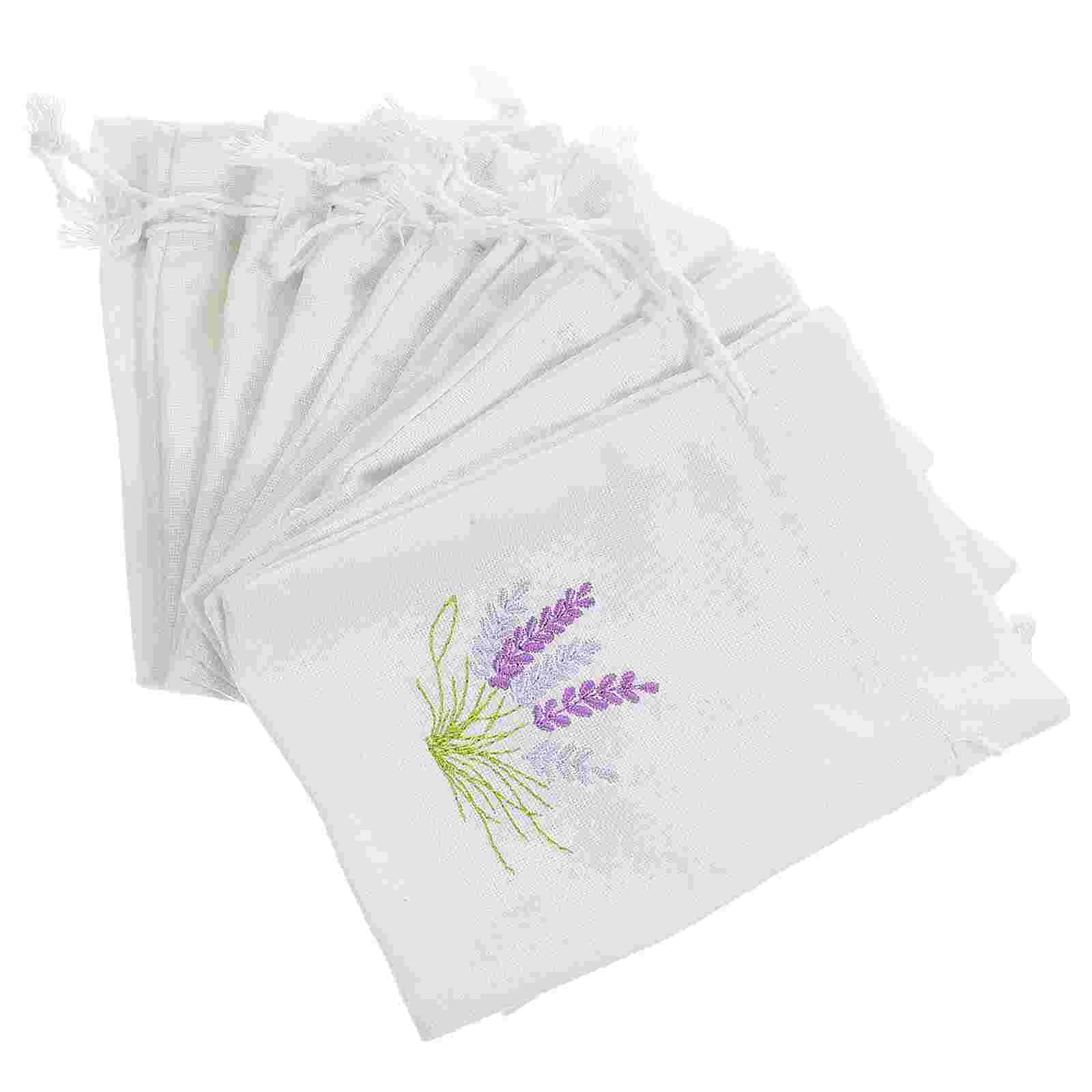 10 Pcs Lavender Sachet Bag Dried Flower Tote Bags Empty Organizer Packing Large Wardrobe Sachets Pendants