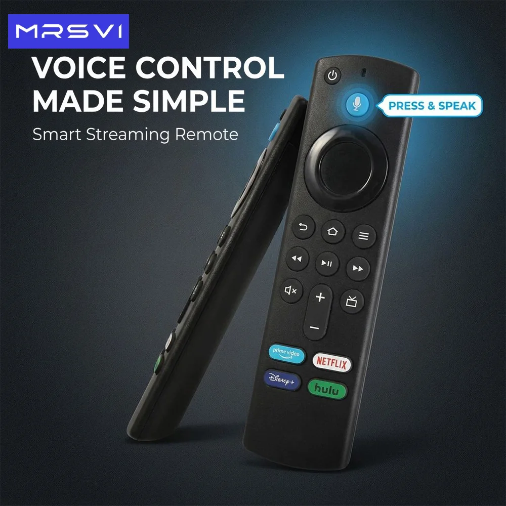 MRSVI Replacement Remote for Fire TV Stick 4K Max/Cube/Lite, Voice Control with Netflix Prime Video Hulu Buttons