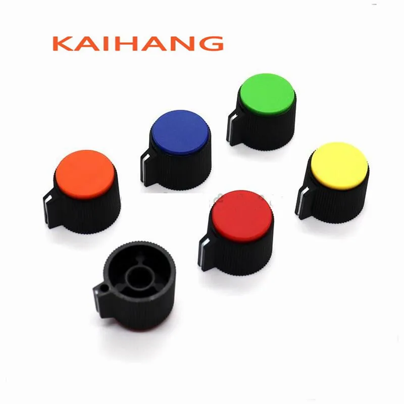 10PCS 20*17MM KN113 Double Color Plastic Knob Potentiometer Encoder Knob Welding Machine Knob Cap Flower Shaped Inner Hole 6mm