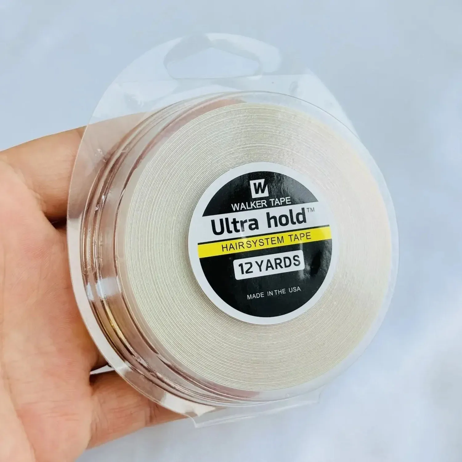 Fita de caminhada para perucas de renda, 3/12/36 jardas, branco, dupla face, cola para extensões de cabelo, fita de peruca, adesivos de instalação