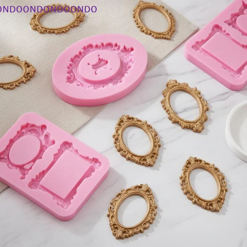 Photo Frame Silicone Candy Mold Non-Stick Food Safe for Sugarcraft Fondant Chocolate Cupcake Wedding Pastry Decoration