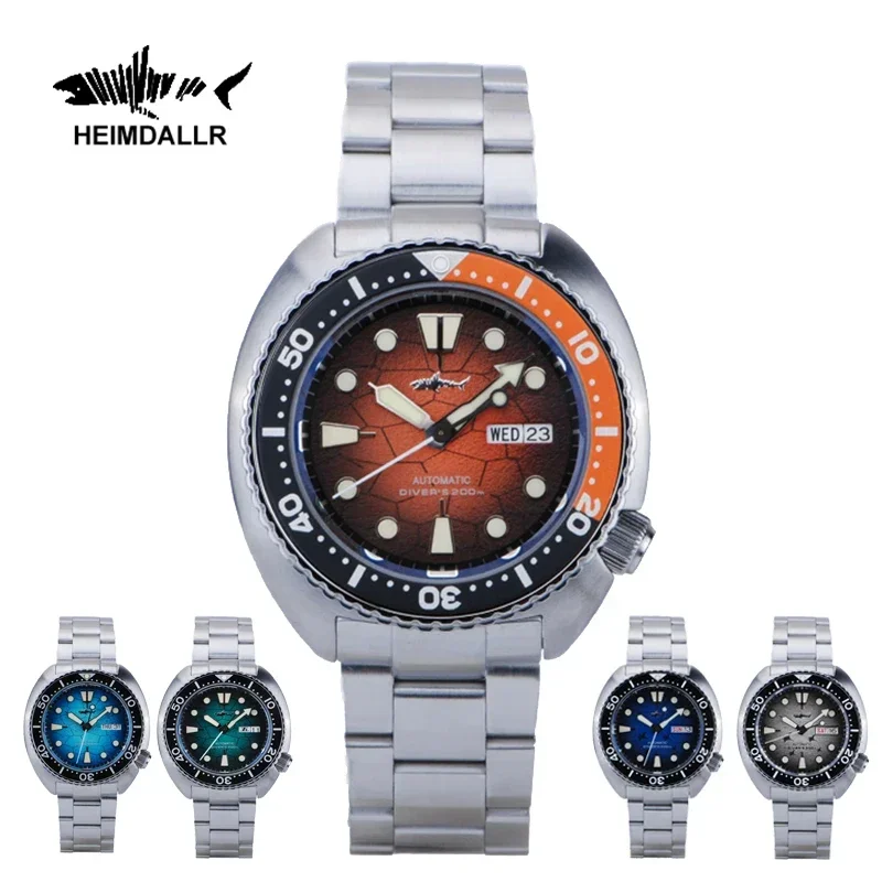 Heimdallr Watches For Men 200m Water Resistant 44mm Luminous  Sapphire Crystal NH35A Movement Automatic Vintage Mens Dive Watch