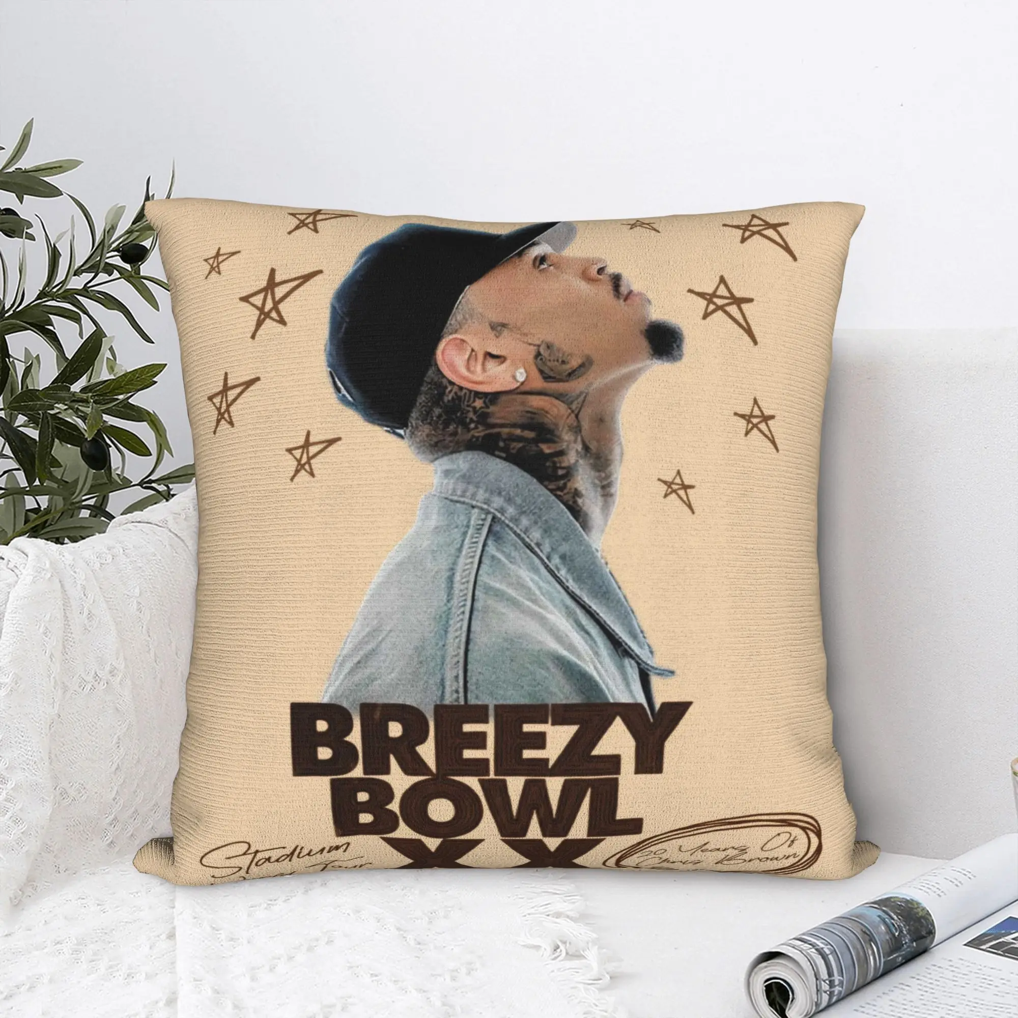 Pillow Case Chris Brown XX Soft  Pillow Cover For Living Room Bed Chair Fashion Pillowcases