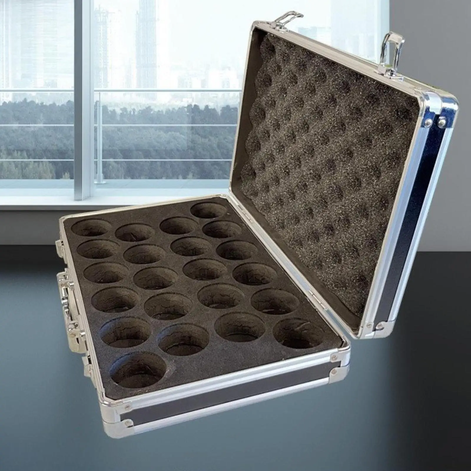 Billiard Balls Storage Box 22 Balls Holder Padded Equipment with Carry Handle Snooker Balls Suitcase Carrying Case for Sports - view 6