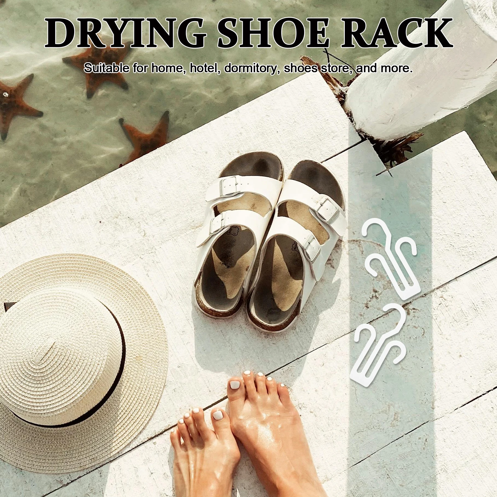 

20pcs Shoe Racks Multifunctional Shoes Organizer Plastic Suitable Home Hotel Dormitory Dual Hook Hanging Storage