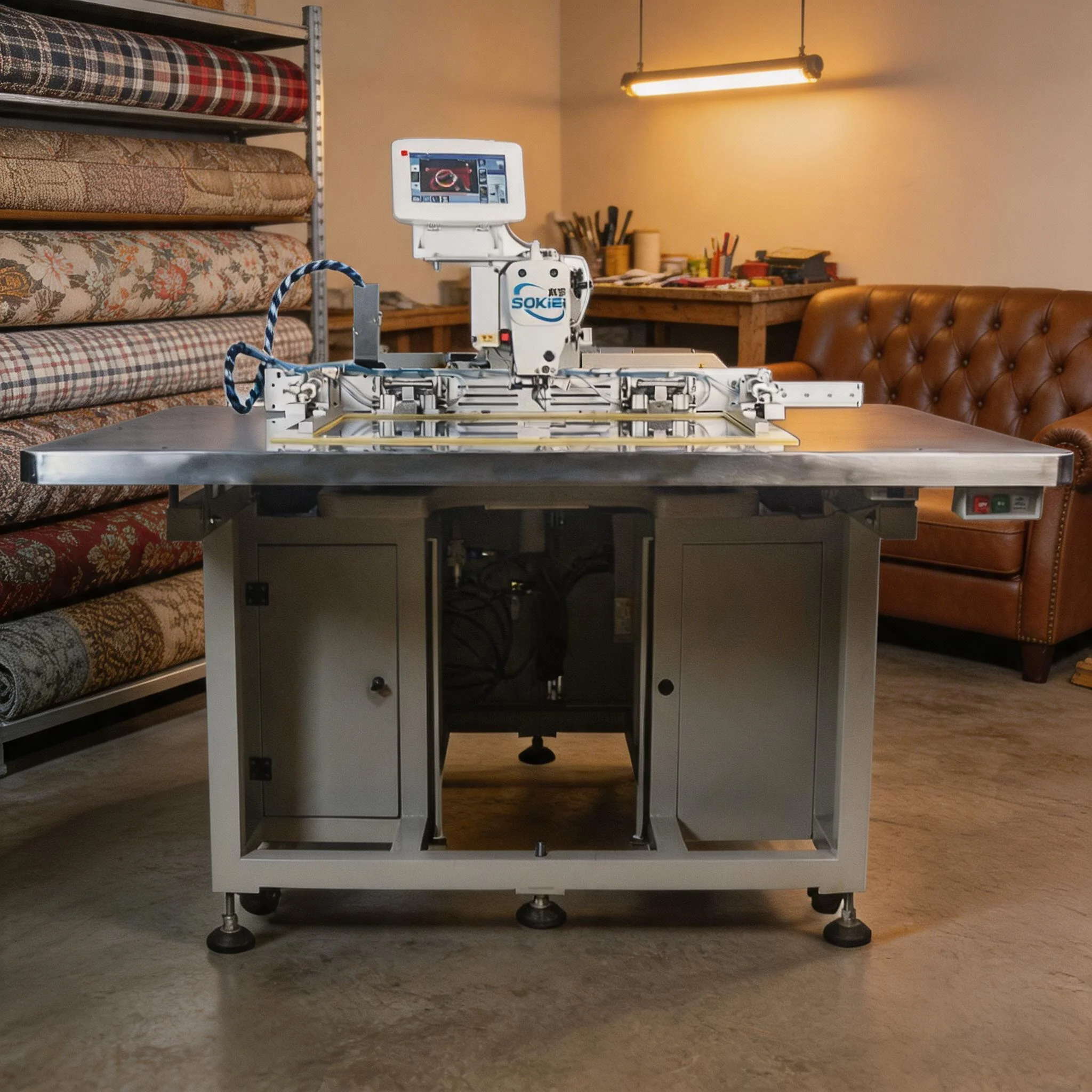 Automatic Programmable Flat-Bed Industrial Sewing Machine 60x40cm Computerized Industrial Sewing Machine With Motor & Gear