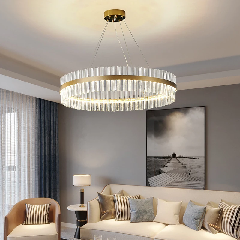 

Nordic crystal chandelier bedroom ceiling chandelier living room crystal lamp dining room LED chandelier kitchen pendant lights