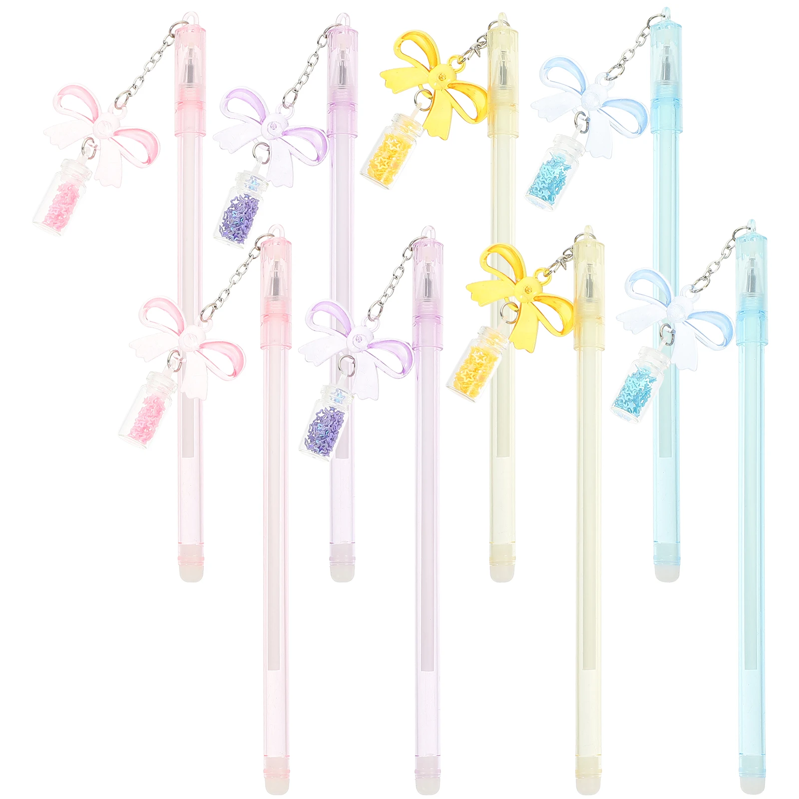 

8 Pcs Drift Bottle Shaped Pens Portable Cartoon Butterfly Fun Gel Pens for Child Writing Students Cute Bulk PP