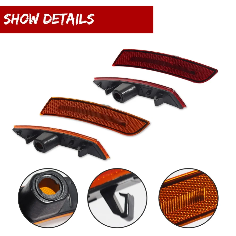 Front / Rear Fender Side Marker Turn Signal Light Housings Kit For Chevrolet Camaro 2016-2024 Car Accessories No Bulb/Socket