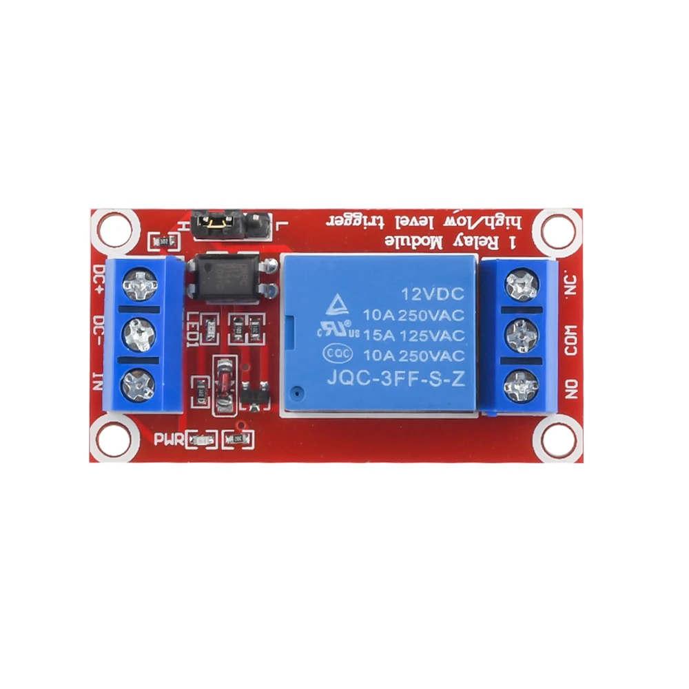 1 Channel 5V 9V 12V 24V Relay Module Board Shield With Optocoupler 12V Relay Module Support High and Low Level Trigger