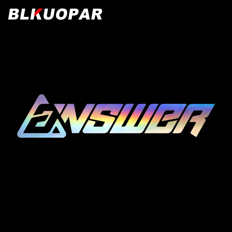 

BLKUOPAR Answer Racing логотип автомобильные наклейки индивидуальный текст лазерные наклейки окклюзия царапины голографический креативный автомобильный протектор