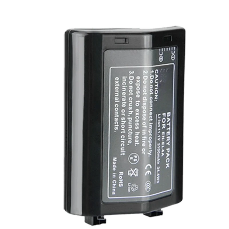 Suitable for Nikon D3 D3X D2X D2H Multi Model Compatible11.1V DSLR Camera EN-EL4A Long 3100mAh Endurance Stable Digital Battery