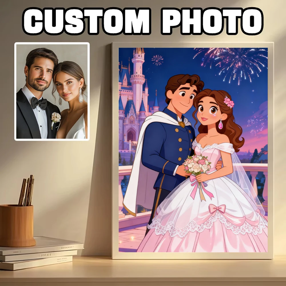 شخصية التخصيص الكرتون نمط قماش الطباعة ملصق صورة فن الطباعة ديكور المنزل هدية بدون إطار