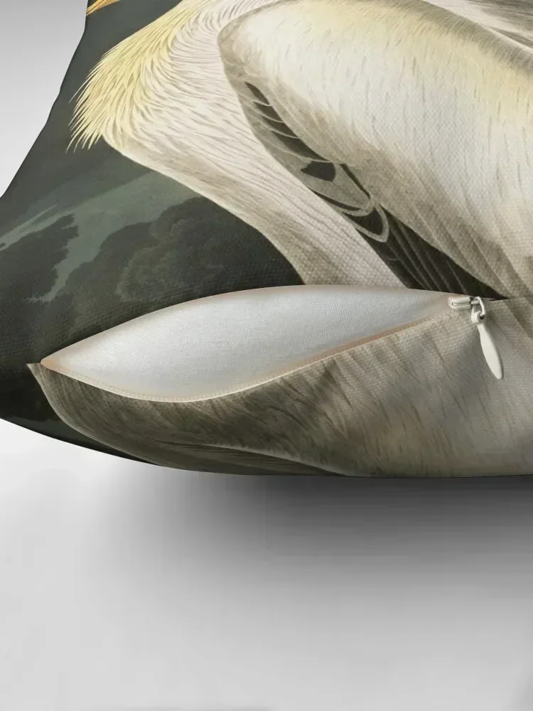 Top Best Bird Pelican Scientific Illustration Print by JJ Audubon Cottagecore Coastal Sea Art Throw Pillow Sofas Covers pillow