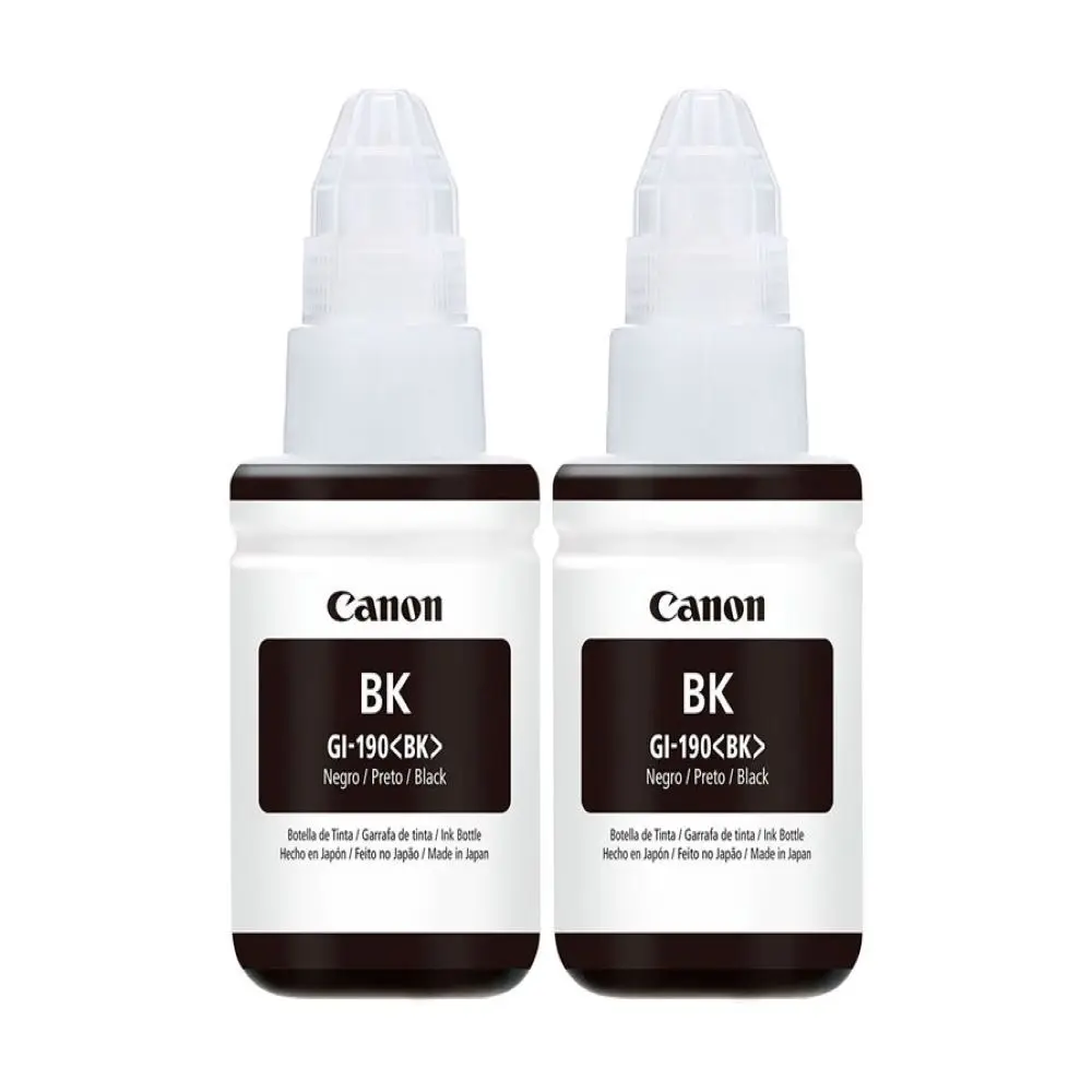 KIT 2 TINTA CANON GI190 BK ORIGINAL G1100/G2100/G3100/G4102