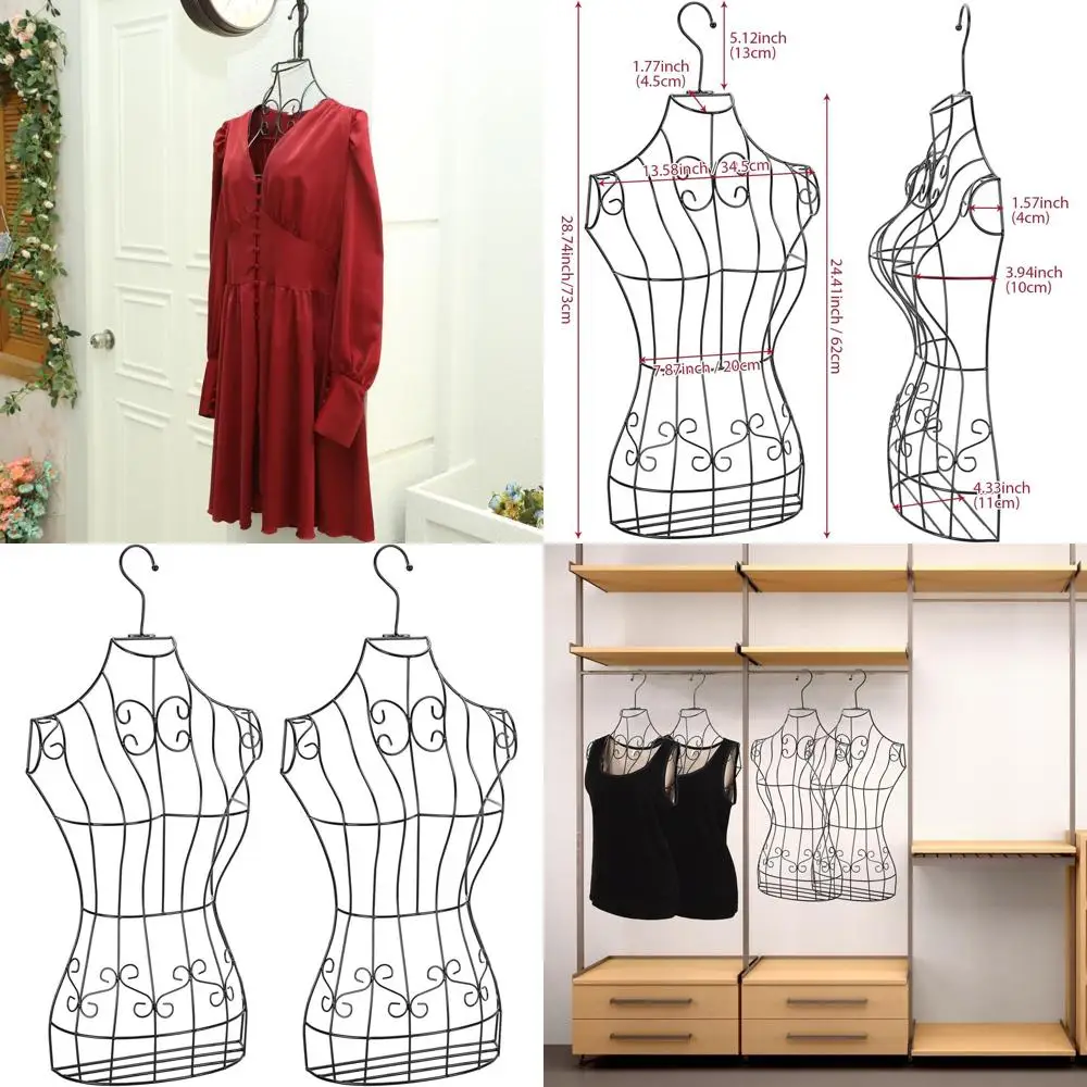 

Черный металлический манекен из проволоки для подвешивания, демонстрации одежды, шитья и декора дома