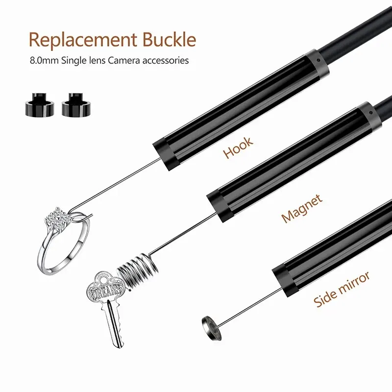 2,4 in ips bildschirm industrie endoskop kamera hd1080p rohr kanal inspektion borescope ip68 wasserdichte leds 2600mah für auto