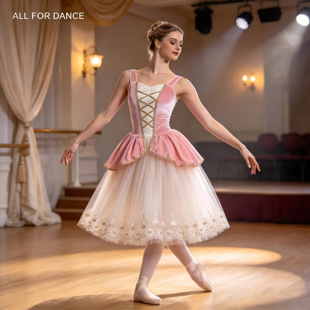 26033 Adult Gilrs Romantic Long Ballet Dance Tutu Group Ballet Tutu Skirts Stage Performance Dance Dresses