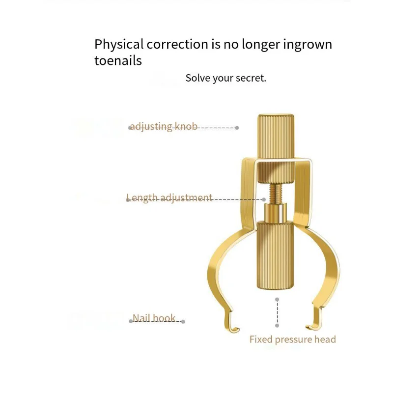 1ชิ้นเครื่องมือทำเล็บเท้าแบบคุดเล็บเท้าเครื่องมือสแตนเลสหนีบปรับได้