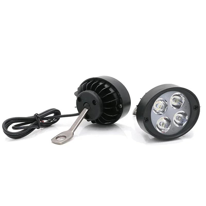 Motocicleta scooter e-bike 4-led farol cabeça luz lâmpada farol luz de nevoeiro para harley honda yamaha atvs pit dirt bikes