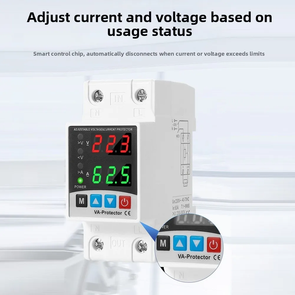 

Self-Resetting Adjustable Setting Digital Circuit Breaker 40A / 63A Delay Protection To Safeguard Household Electrical Equipment