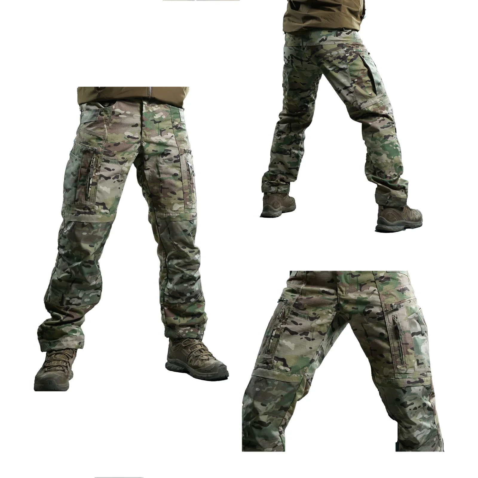 Tactical Combat Pants Men Outdoor Hiking Camping Training Rip‑Stop Breathable Multi‑Pocket Trousers