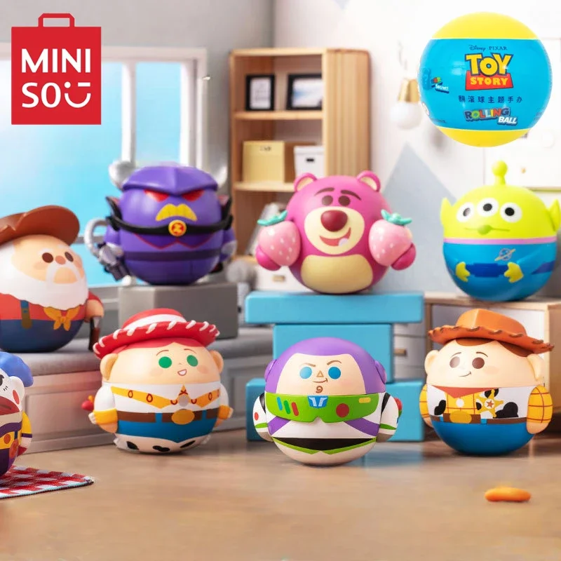 

MINISO Pixar анимационные студии, серия «История игрушек», акробатический мяч, тема, слепая коробка, инопланетянин Базз Лайтер, модель Gacha, детская игрушкаПодарок