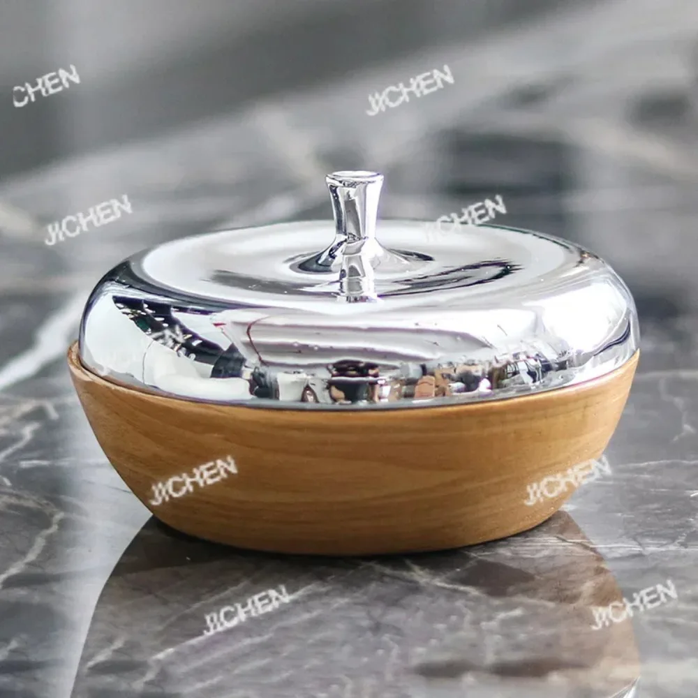 

JC Modern Nordic light luxury imitation wood grain storage jar ornament living room TV cabinet dining room storage decoration