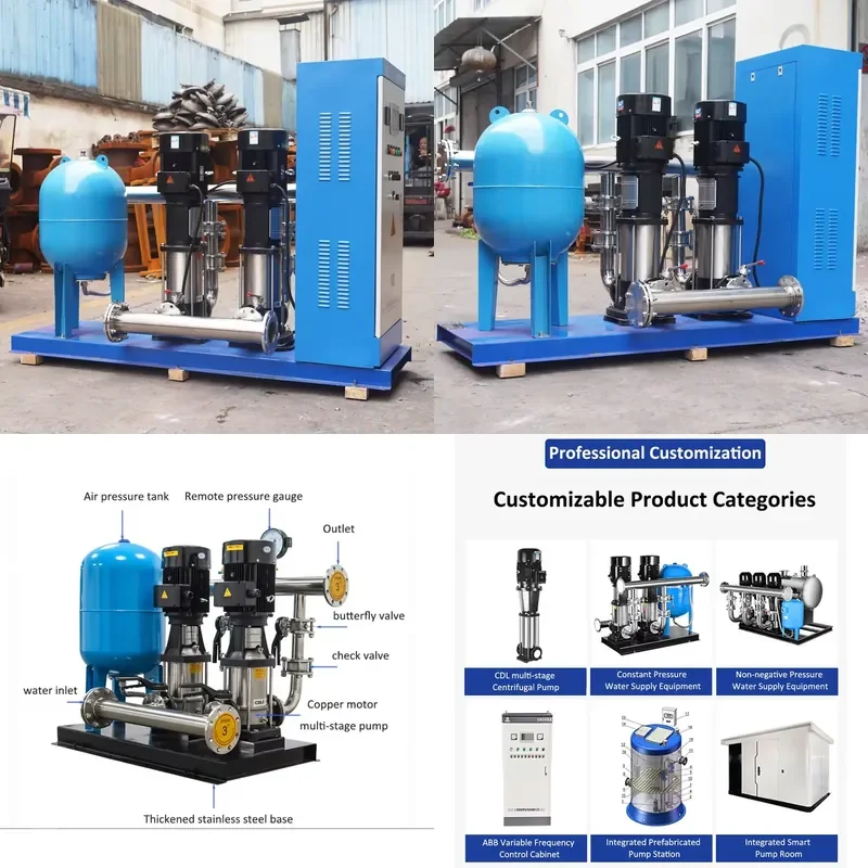 for Vertical Multi Stage Variable Frequency Constant Pressure Booster Pump System for Commercial Residential Municipal Water