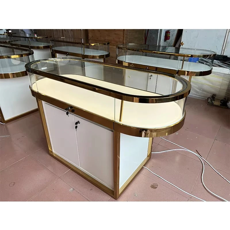 

Customize.Customized Fashion Jewelry Store Interior Design Furniture LED Light Glass Showcase Cabinets Jewellery Shop Counter