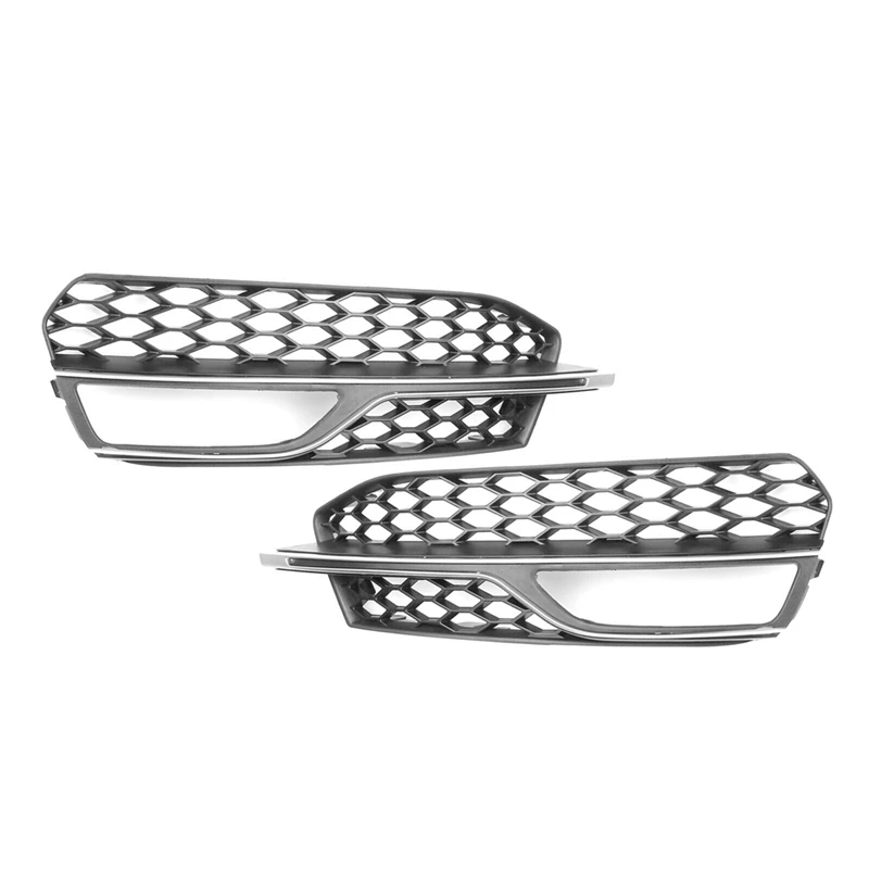 2PCS Replacement Parts Fit For  A3 S Line 2013-2016 S3 Car Fog Light Cover Lower Bumper Grill Grilles